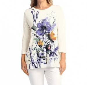 NEW JESS & JANE layered tunic top in wind flower